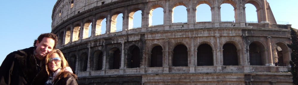 Travel to the coliseum in Rome, Italy